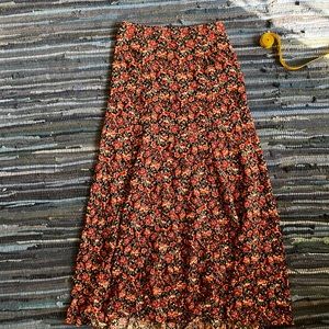 Grungey rose maxi skirt